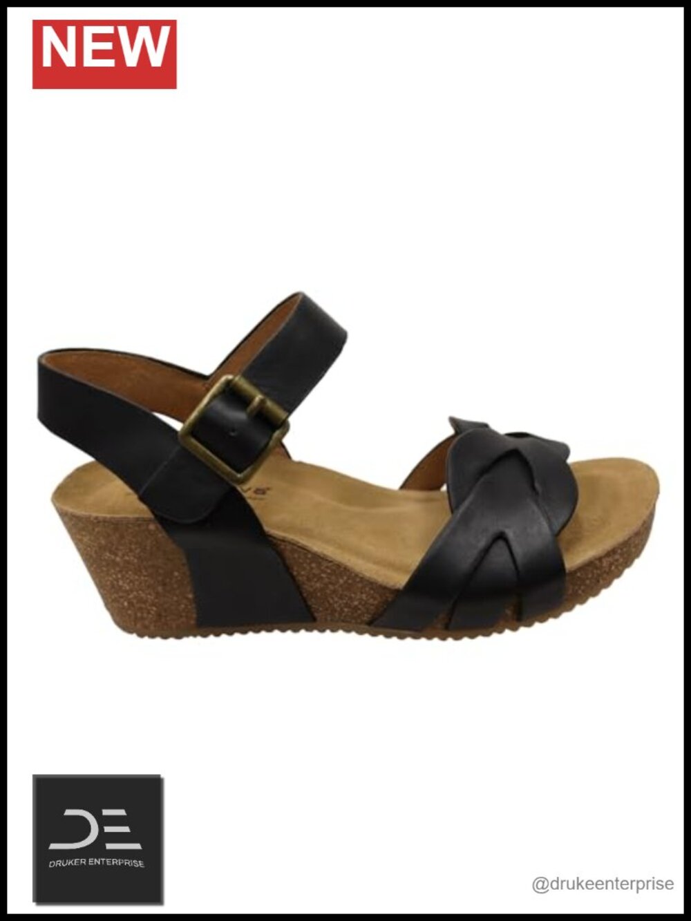 Women's Woven Leather Dress Sandals - Wedge Heel, Ankle Strap